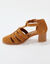 Sandales en cuir à talon (beige)