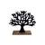 Arbre de vie métal, support bois (noir/naturel)