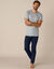 Tee-shirt sous-vêtement homme col rond manches courtes chaleur douce - lot de 2 (gris chiné)