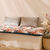 Long coussin de sol imprimé feuillage (rose / bleu)