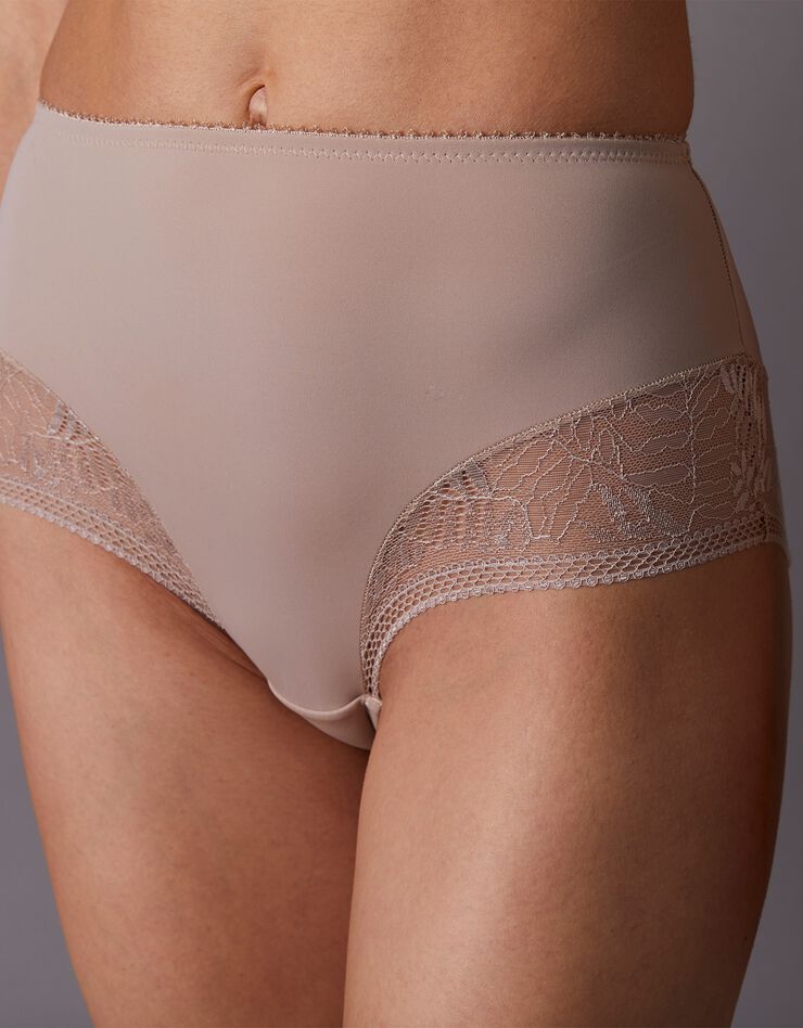 Culotte haute dentelle et microfibre Camana - lot de 2 (beige) Culotte haute dentelle et microfibre Camana - lot de 2 (beige)