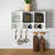 Etagère murale avec crochets (blanc)