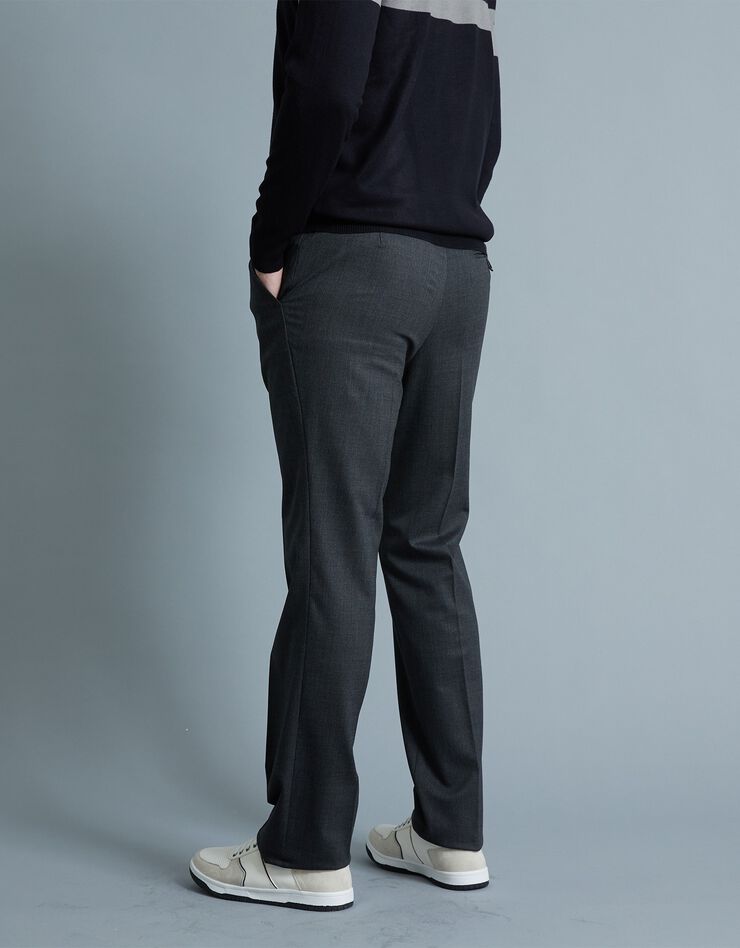 Pantalon taille réglable sans pince - polyester/laine (gris anthracite) Pantalon taille réglable sans pince - polyester/laine (gris anthracite)