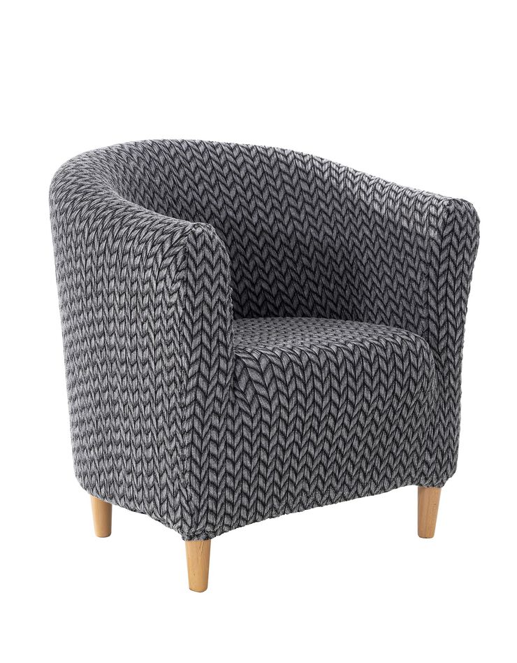 Housse jacquard extensible motif chevrons spéciale fauteuil cabriolet (gris anthracite) Housse jacquard extensible motif chevrons spéciale fauteuil cabriolet (gris anthracite)