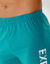 Short pyjama uni avec motif  (turquoise)