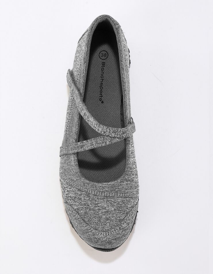 Ballerines de sport ultra-souples - gris chiné effet jersey (gris) Ballerines de sport ultra-souples - gris chiné effet jersey (gris)