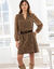 Robe housse évasée, imprimé léopard (taupe / noir)
