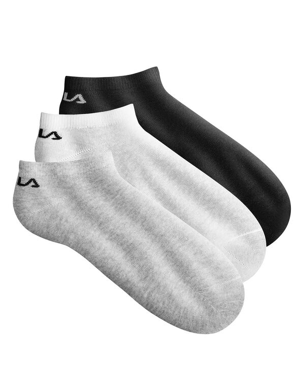 Socquettes invisibles Fila® - lot de 3 paires (gris + blanc + noir)