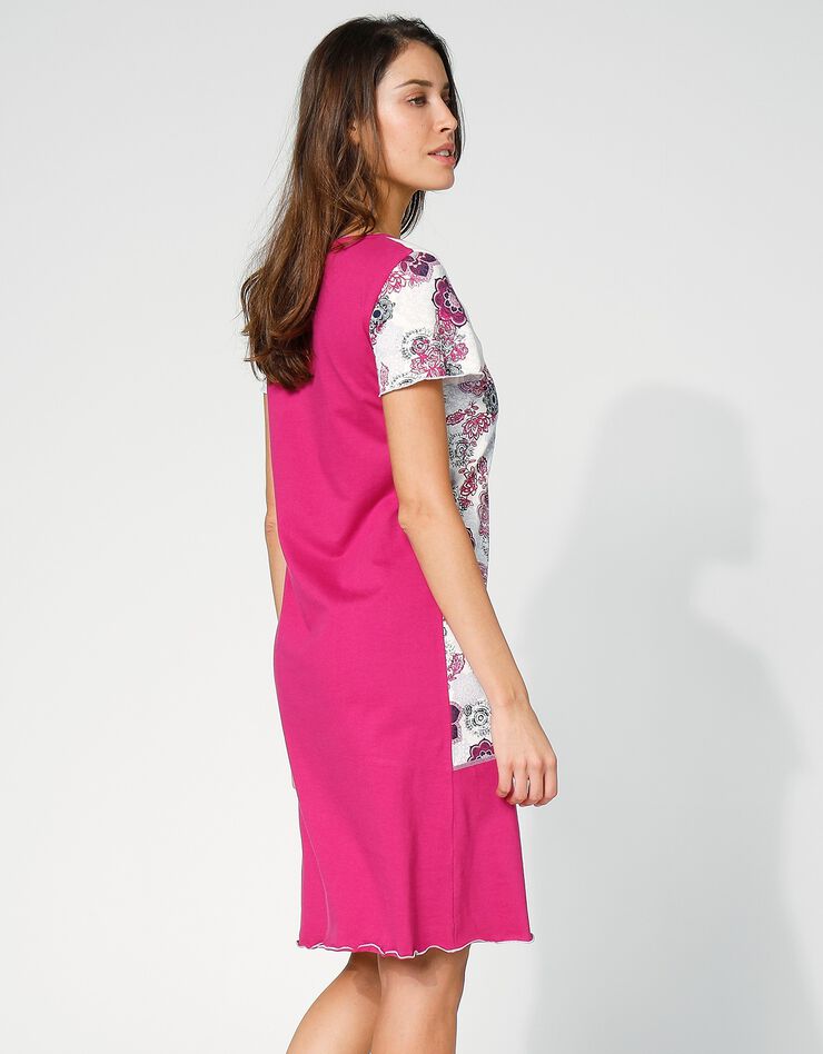 Chemise de nuit découpes fantaisie (fuchsia) Chemise de nuit découpes fantaisie (fuchsia)