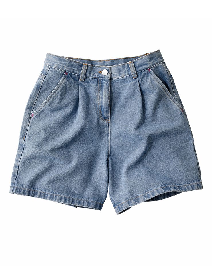 Short en jean taille haute collection Lulu la nantaise (bleached) Short en jean taille haute collection Lulu la nantaise (bleached)