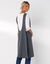 Tablier de cuisine japonais coton uni personnalisable (gris)