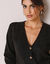Gilet boutonné maille fantaisie (noir)