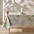 Nappe toile cirée imprimée feuillage  (beige / vert)