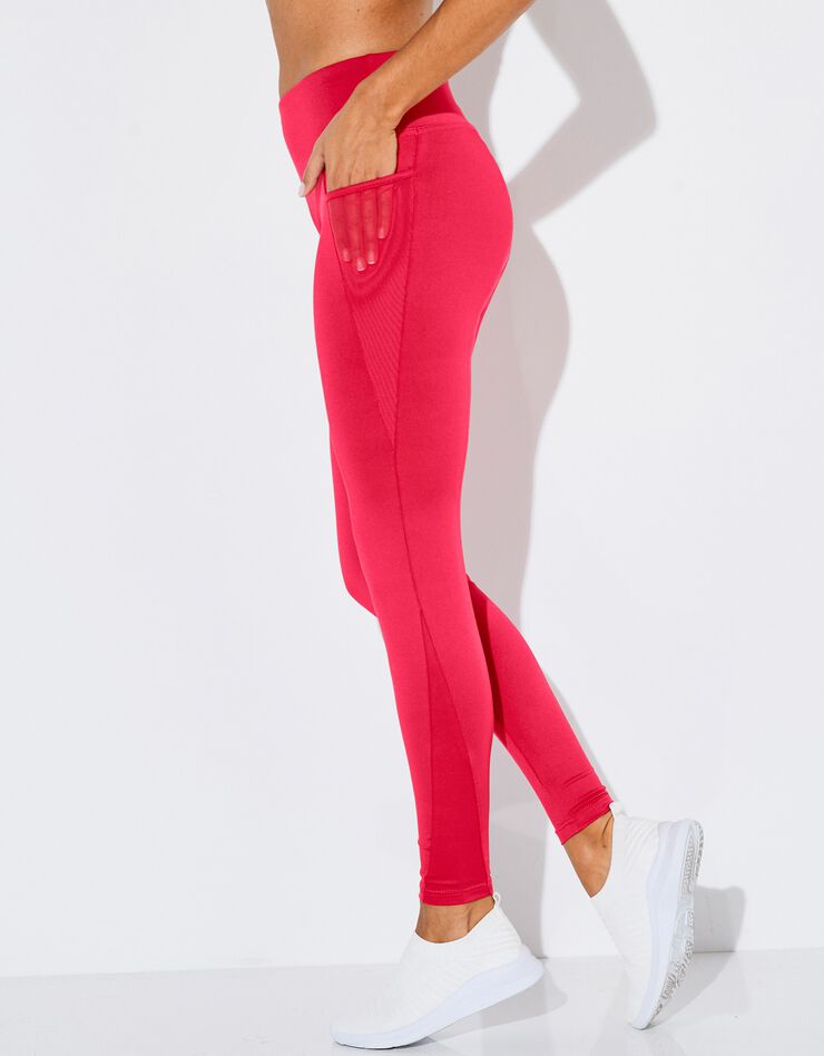 Legging taille haute avec empiècements résille (corail) Legging taille haute avec empiècements résille (corail)