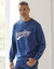 Sweat col rond facile à enfiler zippé côtés (bleu jean)