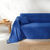 Housse coussin unie coton tissage artisanal - lot de 2 (bleu)