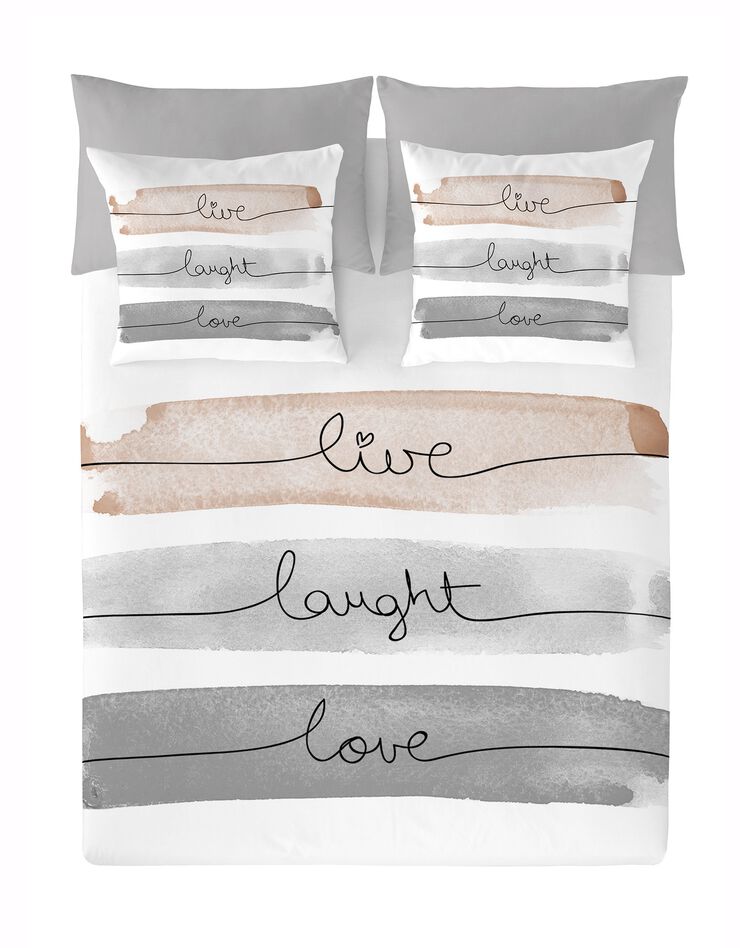 Parure de lit live - coton (blanc)