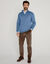 Pull col montant zipp&eacute; laine m&eacute;rinos m&eacute;lang&eacute;e (bleu)