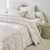 Linge de lit Montego en coton imprimé (beige)