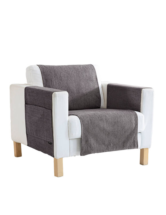 Protège-salon tissu chenille (gris)