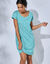 Chemise de nuit imprimé ville étoilée - lot de 2 (anthracite + aqua)