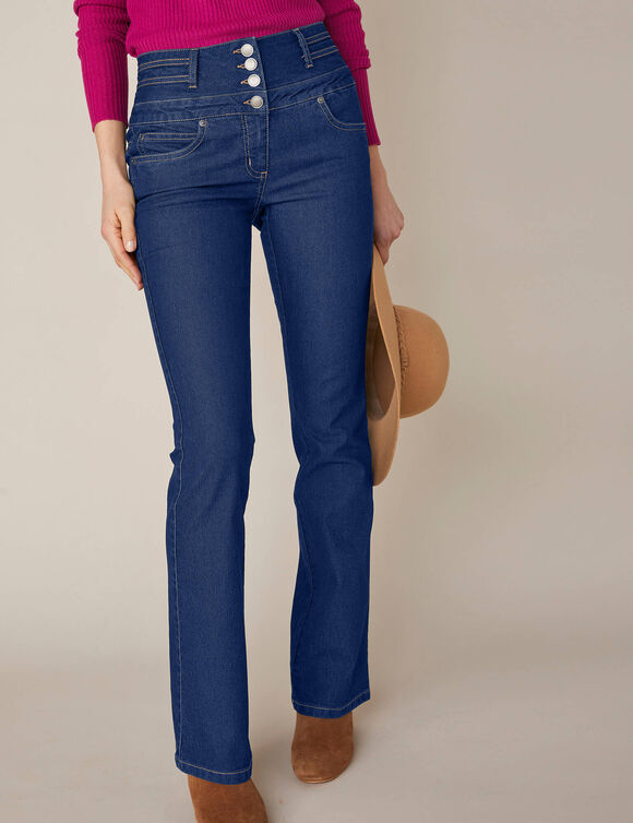 Jean boocut taille haute - petite stature (brut)