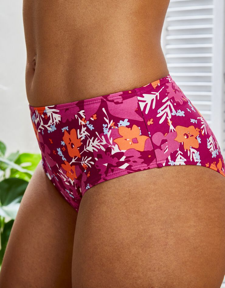 Culotte de bain maxi Manati, ventre plat (prune / corail) Culotte de bain maxi Manati, ventre plat (prune / corail)