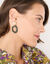Boucles d'oreille asymétriques (kaki / blanc cassé)