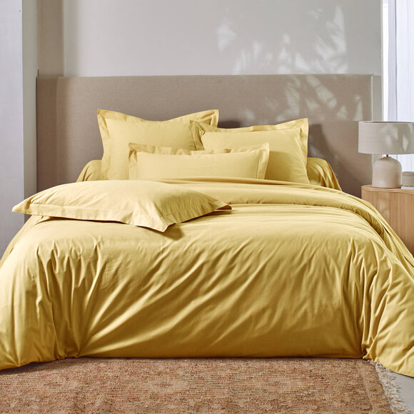 Linge de lit uni - coton bio** (miel)