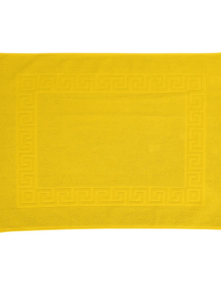 Tapis de bain éponge liteau motif frise grecque (curry) Tapis de bain éponge liteau motif frise grecque (curry)