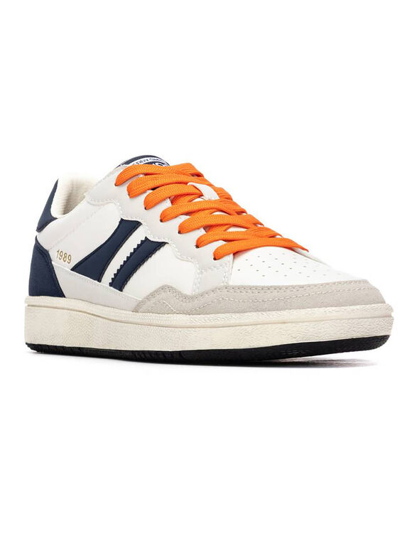 Baskets &agrave; lacets (blanc / bleu)