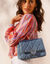 Sac à main matelassé effet denim (bleu)