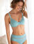 Soutien-gorge forme corbeille en microfibre et tulle plumetis Paia, avec armatures (bleu glacier)