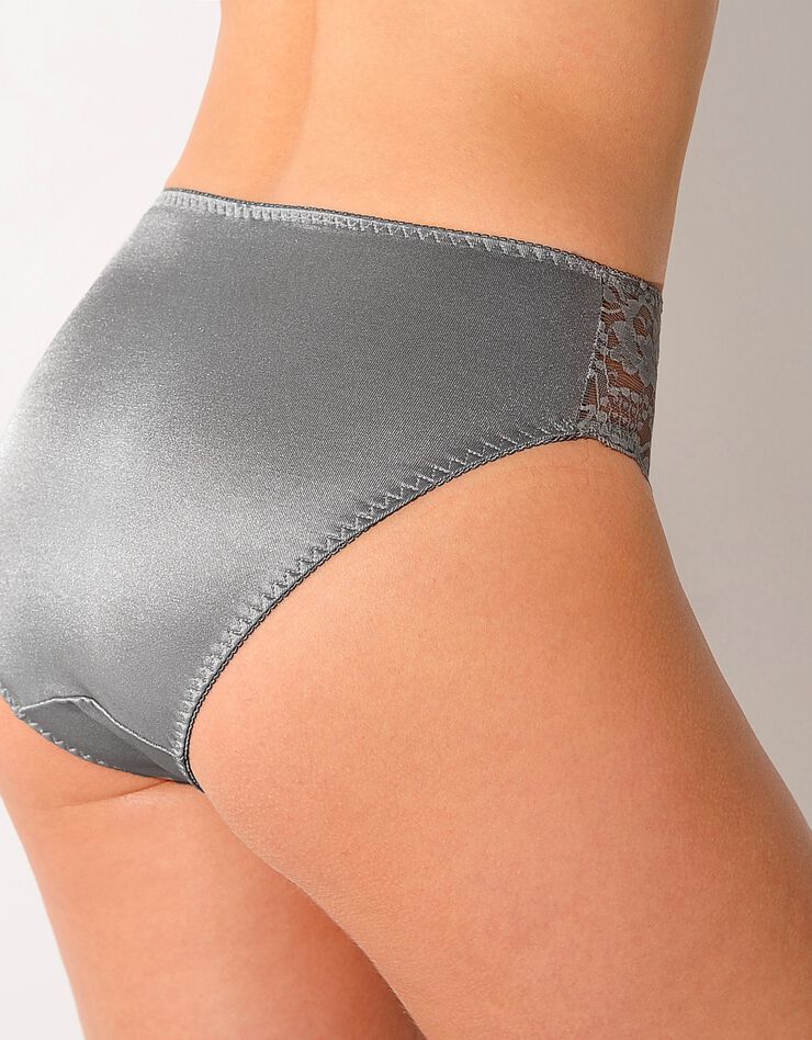 Culotte maille satinée et dentelle Avila - lot de 2 (rouge + gris) Culotte maille satinée et dentelle Avila - lot de 2 (rouge + gris)