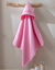 Cape de bain bébé personnalisable (rose)