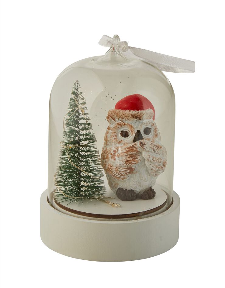 Globe de Noël lumineux. (blanc)