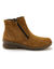 Boots zippées cuir extensible (marron)