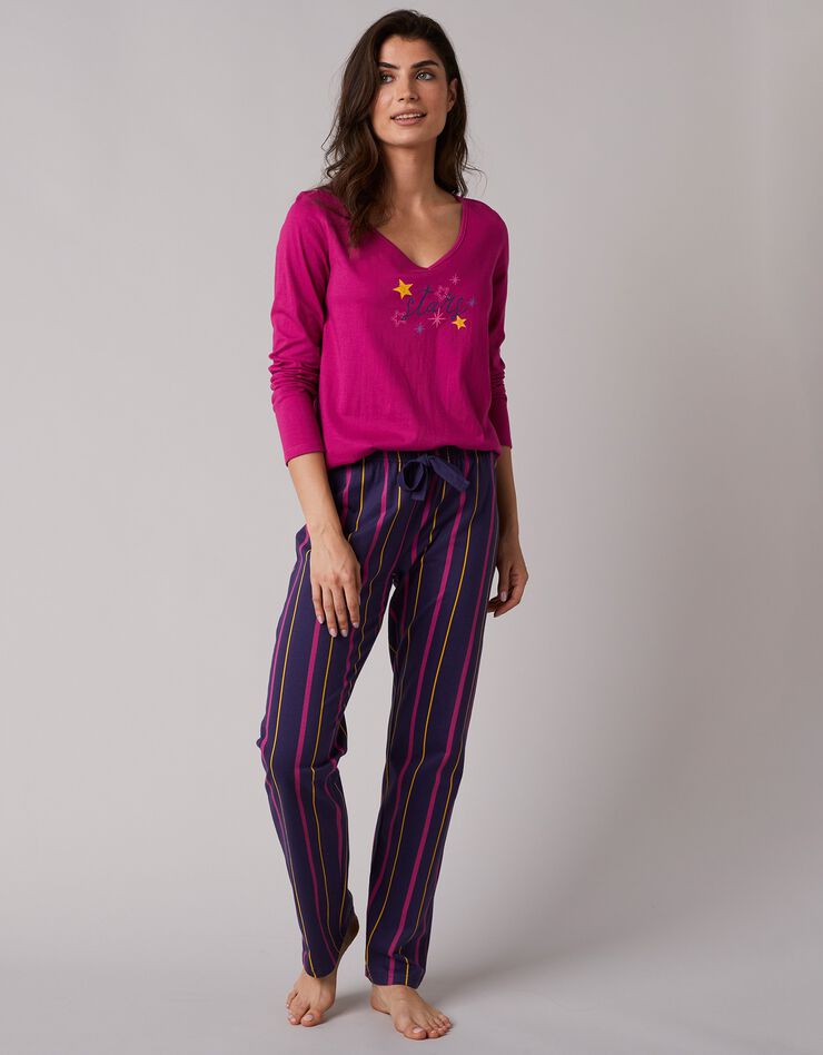 Pantalon de pyjama imprimé rayé Estrella - coton (marine) Pantalon de pyjama imprimé rayé Estrella - coton (marine)