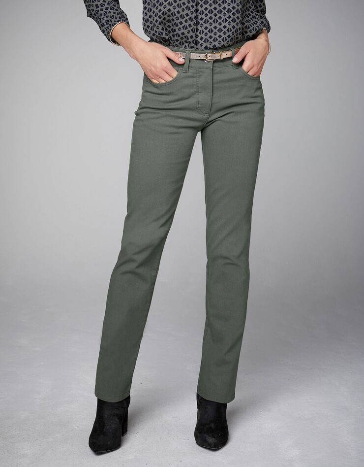 Pantalon droit gainant - grande stature entrej. 78 cm (kaki) Pantalon droit gainant - grande stature entrej. 78 cm (kaki)
