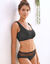 Brassière coton stretch et tulle plumetis Kalaoa - sans armatures (noir)