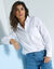 Chemise ample unie, popeline (blanc)