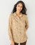 Chemise liquette imprimé minimaliste (chocolat / corail)