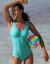 Maillot de bain 1 pièce uni Spécial grand buste Solaro (vert)