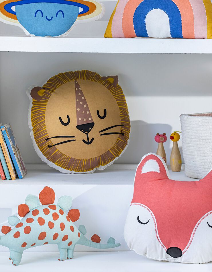 Coussin garni enfant "renard" (orange)