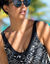 Haut de tankini imprimé Cidra - coques souples (noir / beige)