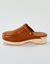 Sabots à talon cuir et bois (caramel)