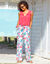 Pantalon large fluide, imprimé (écru)
