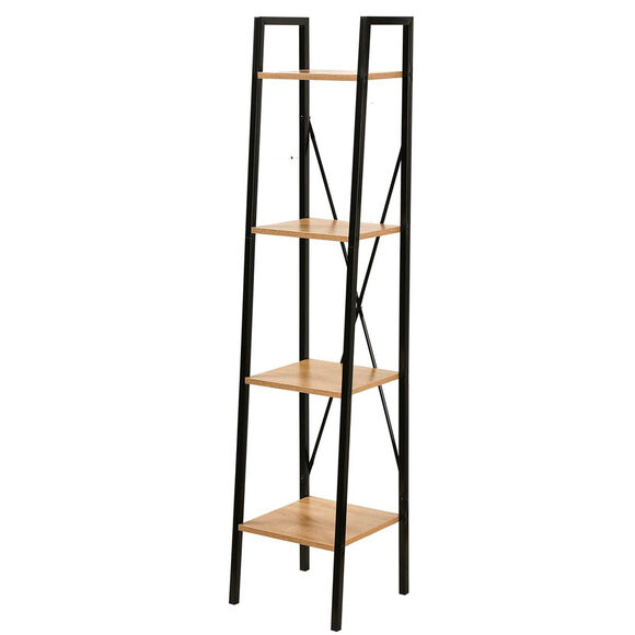 Etagère colonne STOCKIES style industriel - 4 niveaux (naturel)