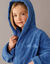 Peignoir enfant éponge à capuche personnalisable  (bleu dur)