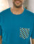 T-shirt pyjama manches courtes bleu canard (bleu canard)